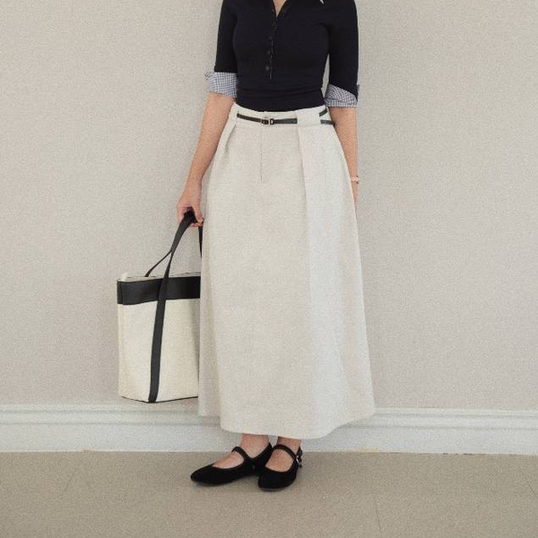 Low-Rise Pleated Pencil Skirt, image 8