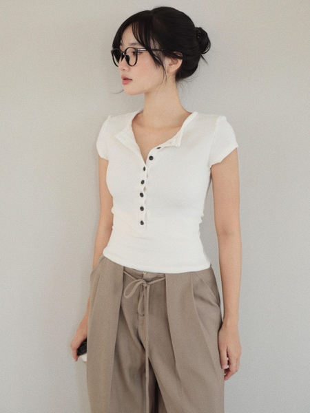 Low-Rise Tie-Detail Wide-Leg Trousers, image 7