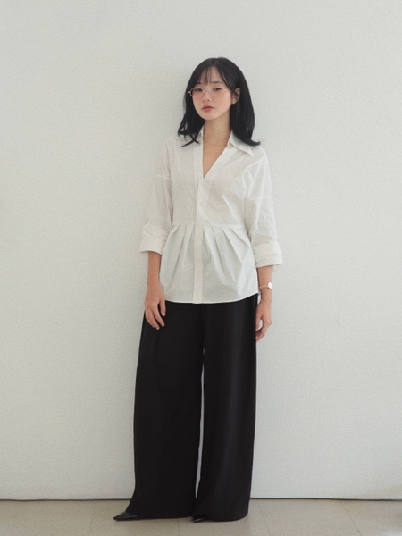 Longline Pleated Shirt, image 7