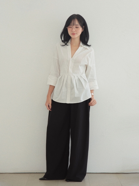 Longline Pleated Shirt, image 4