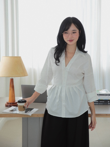 Longline Pleated Shirt, image 5