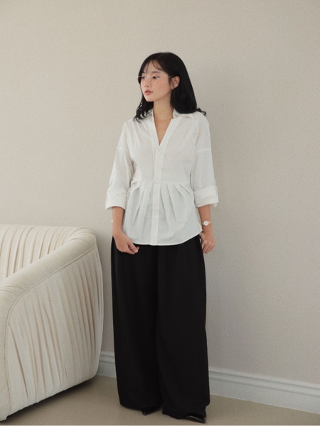 Longline Pleated Shirt, image 6