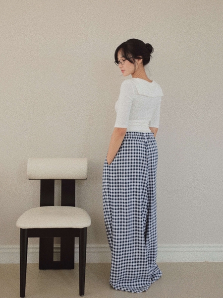 Elbow-Sleeve Tie-Neck Top, image 6