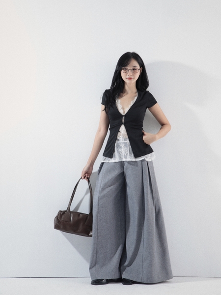 Fitted Two-Piece Button Top Set, image 6