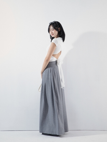 High-Neck Cross-Back Tie Top, image 3