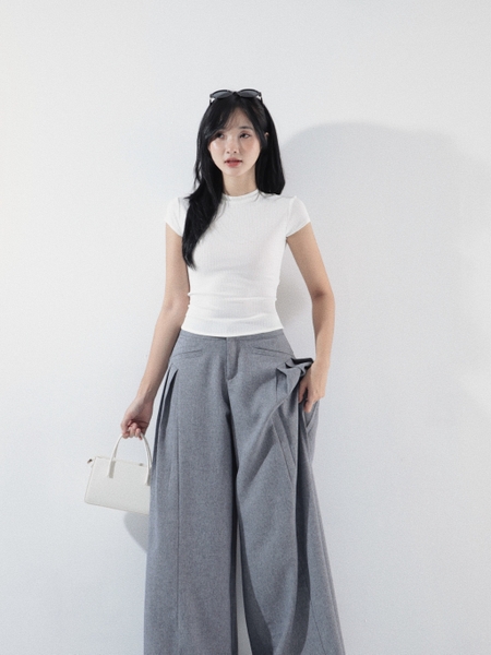 High-Neck Cross-Back Tie Top, image 5