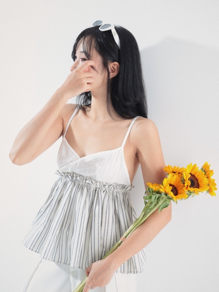 Adjustable-Strap Babydoll Top, image 8