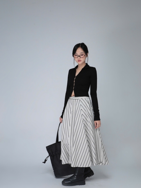 Checked Midi Skirt, image 3
