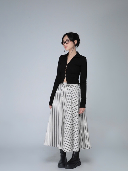 Checked Midi Skirt, image 4