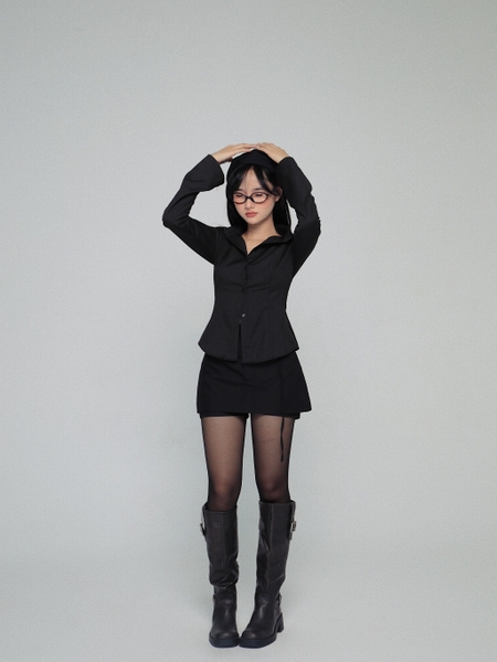 Fitted Shirt with Flared Sleeves, image 4
