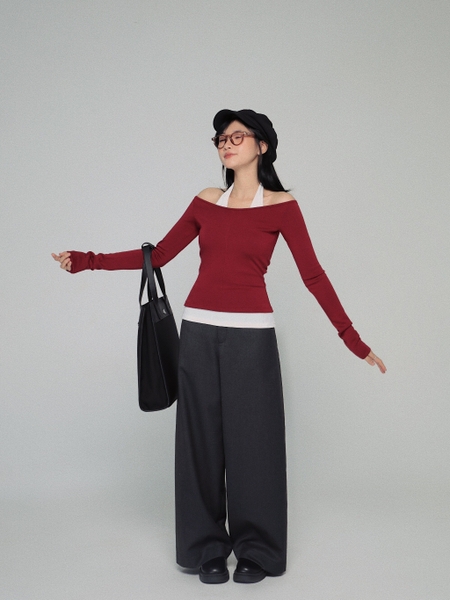 Wrinkle-Resistant Wide-Leg Trousers, image 5