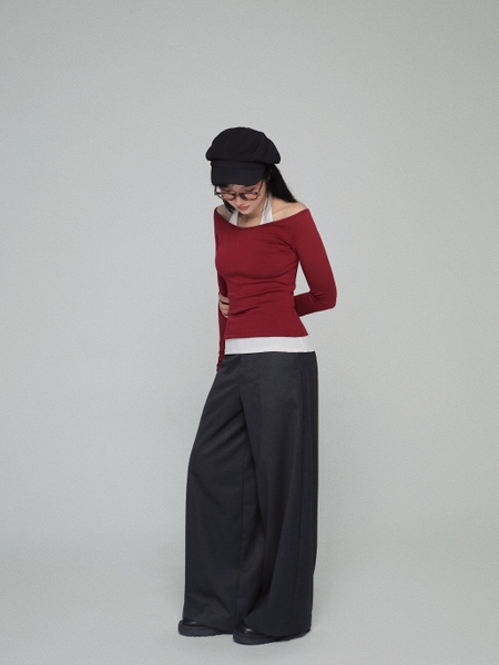 Wrinkle-Resistant Wide-Leg Trousers, image 6