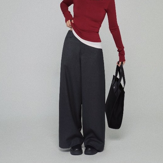 Wrinkle-Resistant Wide-Leg Trousers, image 9