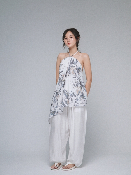 Floral Open-Back Halter Top, image 7