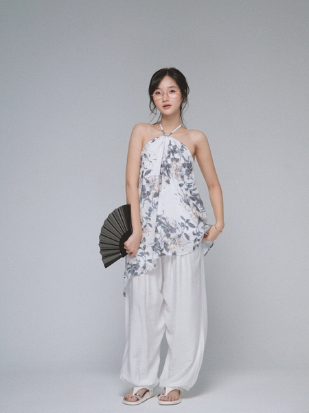 Floral Open-Back Halter Top, image 6