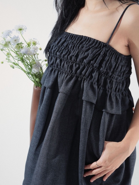 Adjustable-Strap Shirred Top, image 3