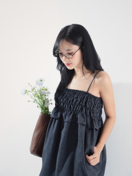 Adjustable-Strap Shirred Top, image 6