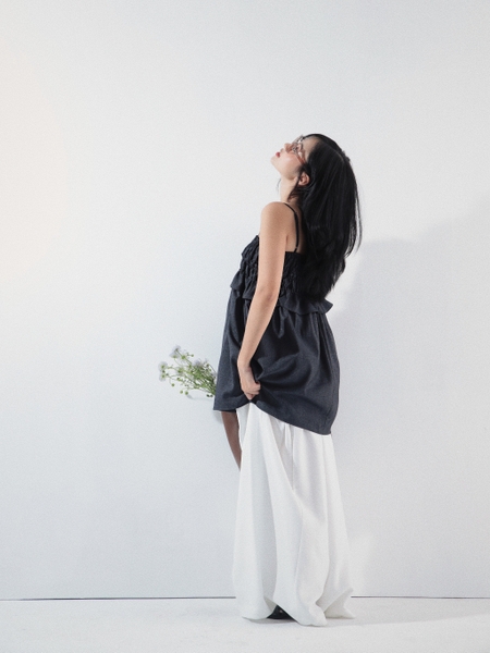 Adjustable-Strap Shirred Top, image 7