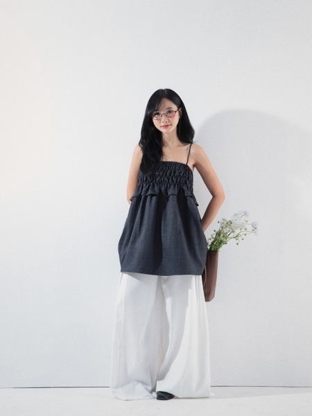 Adjustable-Strap Shirred Top, image 4