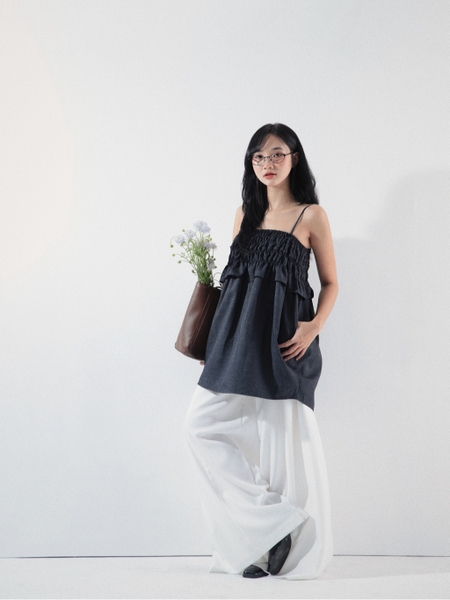 Adjustable-Strap Shirred Top, image 8