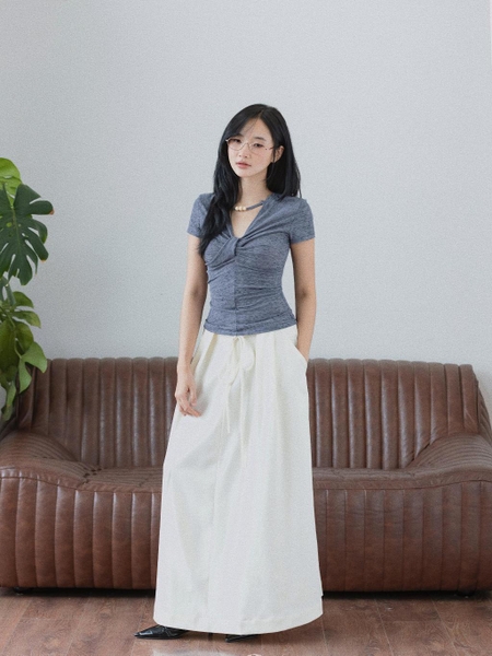 Low-Rise Tie-Panel Skirt, image 3