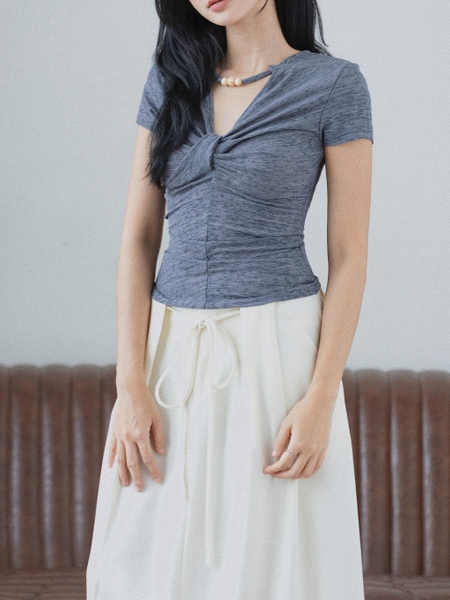 Low-Rise Tie-Panel Skirt, image 4
