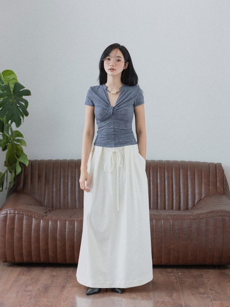 Low-Rise Tie-Panel Skirt, image 7