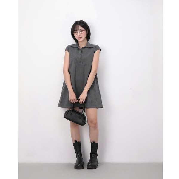 Relaxed A-Line Shirt Dress, image 3