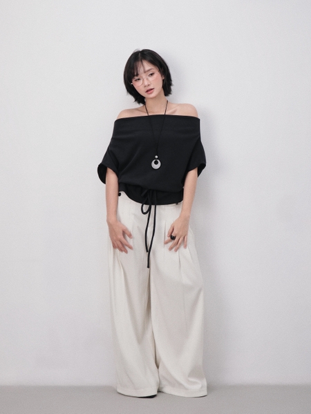 Seleen, Quần tây lưng cao ống rộng xếp li chi tiết túi ngang, WB0217