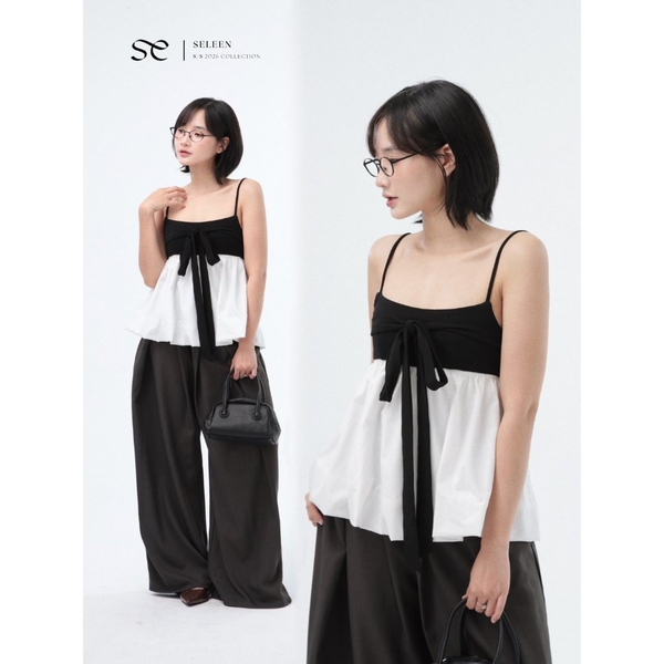 Tie-Detail Balloon Cami Top, image 7