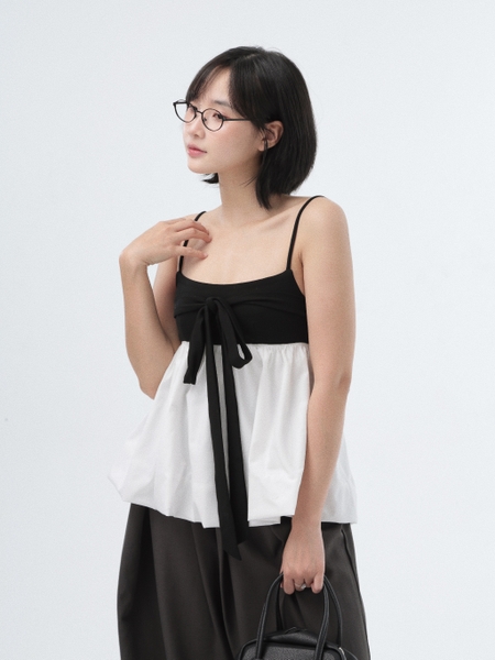 Tie-Detail Balloon Cami Top, image 3