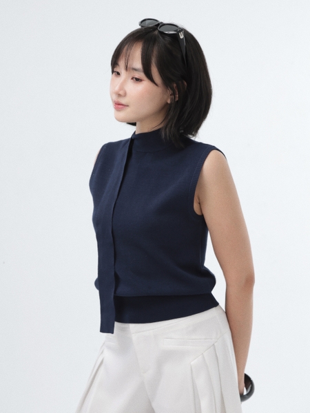 Seleen, Áo dệt kim tay ngắn cao cấp chi tiết dây cổ dài, WT0223