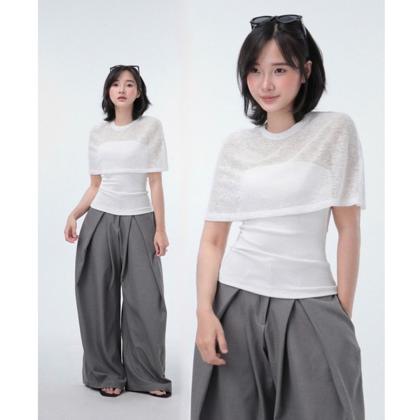 Seleen, Áo thun form ôm body kèm cape (có thể tháo rời), WT0240