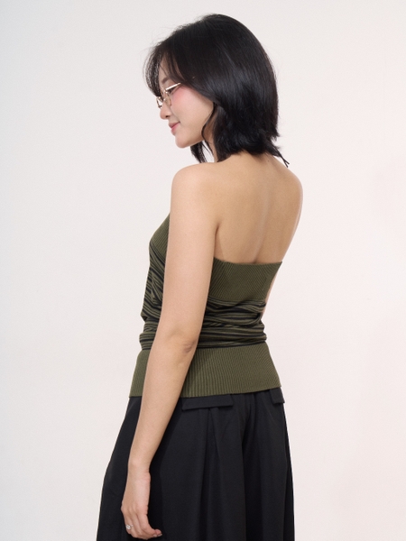 Seleen, Áo ống dệt kim họa tiết kẻ ngang co dãn form ôm lơi, WT0249