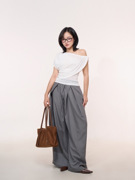 Seleen, Áo thun trễ vai chéo kiểu chất liệu thun mỏng, WT0247