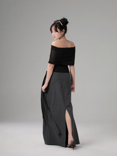 Seleen, Áo trễ vai thun xuyên thấu nhẹ form ôm tay ngắn , WT0259