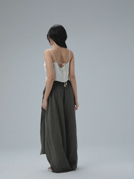 Seleen, Quần Freesize ống rộng thiết kế vạt buộc chất liệu linen, WB0168