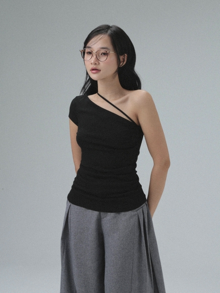 Asymmetric Strap-Detail Top, image 1