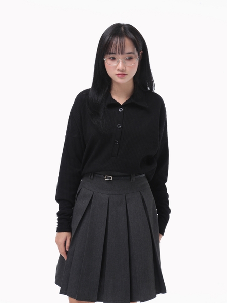 High-Waisted Pleated Midi Skirt, image 4