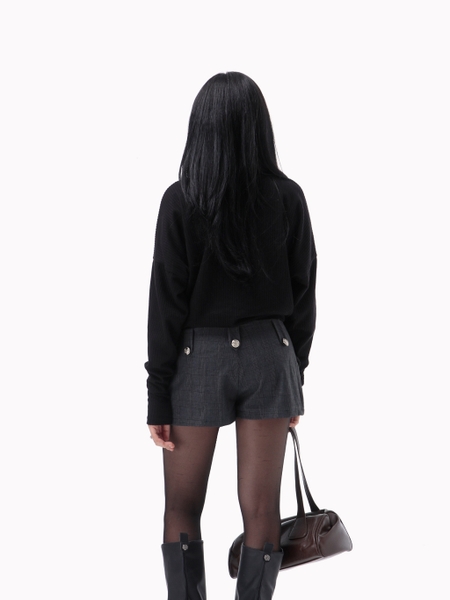 Low-Rise Checked Shorts, image 5