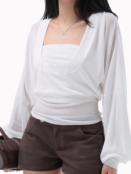 Long-Sleeve Top and Bandeau Set, image 5