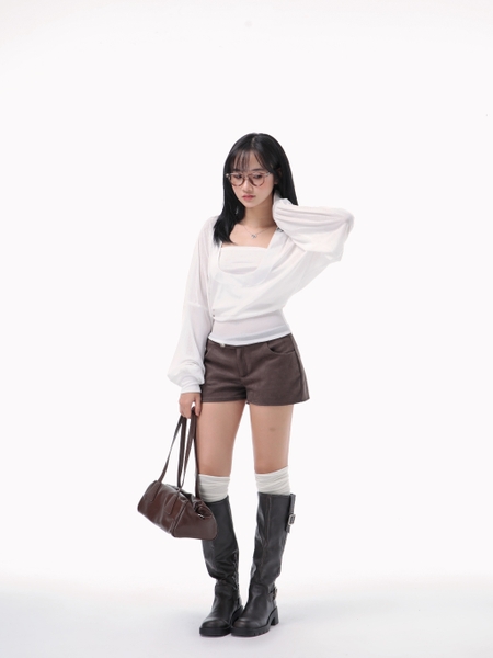 Long-Sleeve Top and Bandeau Set, image 6