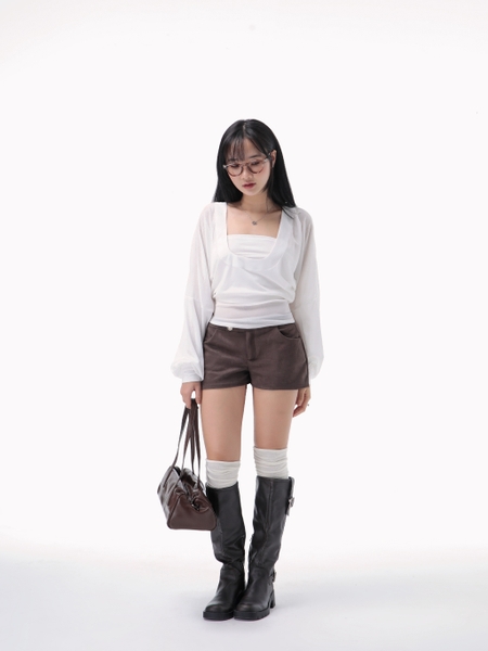 Long-Sleeve Top and Bandeau Set, image 7