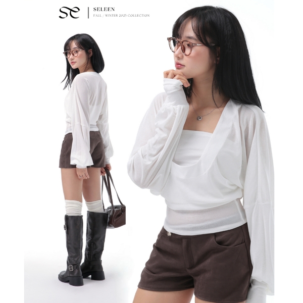 Long-Sleeve Top and Bandeau Set, image 9