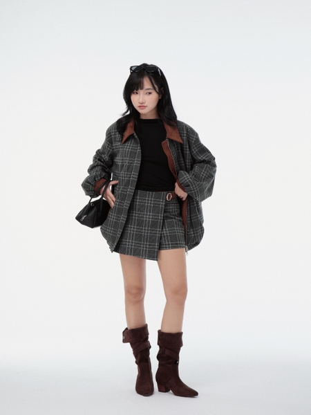 Relaxed Flannel Lapel-Collar Jacket, image 3