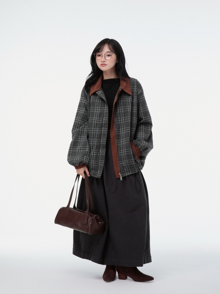 Relaxed Flannel Lapel-Collar Jacket, image 4