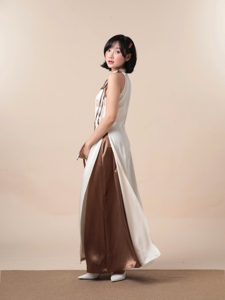 Tra Nguyet Tie-Neck Halter Ao Dai, image 36