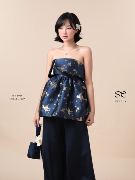 Lam Phung Jacquard Bustier Top, image 1
