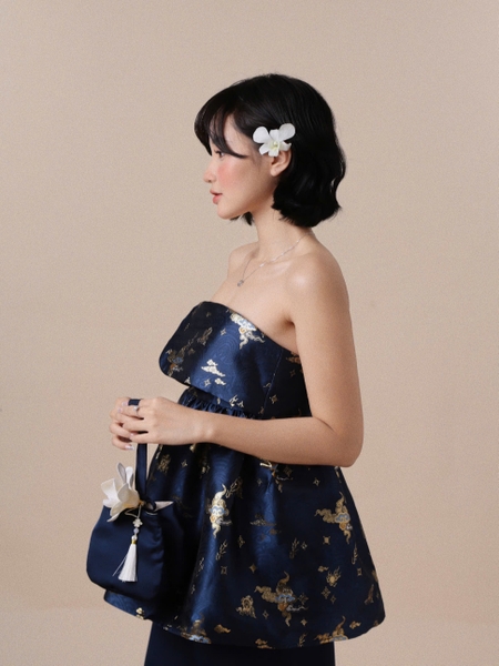 Lam Phung Jacquard Bustier Top, image 15