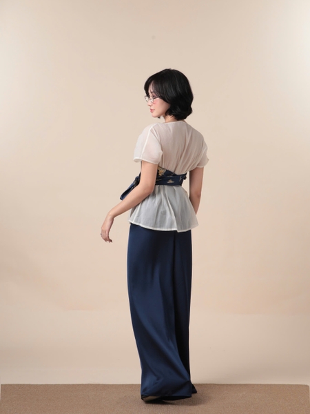 Short-Sleeve Top and Jacquard Bandeau Set, image 7